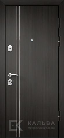 Фото «Металлическая дверь графит с вставками и МДФ дуб светлый №15»