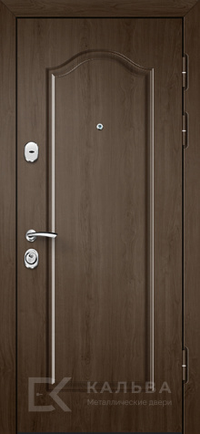 Фото «Стальная дверь с МДФ-панелями орех классическая фрезеровка №24»